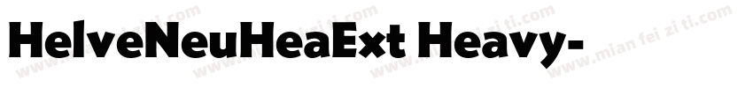 HelveNeuHeaExt Heavy字体转换